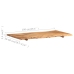 Superficie de mesa de madera maciza de acacia  100x(50-60)x2,5 cm