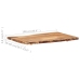 Superficie de mesa de madera maciza de acacia 100x(50-60)x3,8 cm