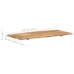 Superficie de mesa madera maciza de acacia 118x(50-60)x2,5 cm