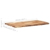 Superficie de mesa de madera maciza de acacia 118x(50-60)x3,8cm