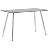 Mesa de comedor MDF gris hormigón y plateado 120x60x74 cm