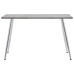 Mesa de comedor MDF gris hormigón y plateado 120x60x74 cm