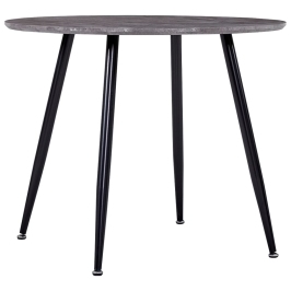 Mesa de comedor MDF gris hormigón y negro 90x73,5 cm