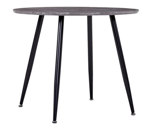 Mesa de comedor MDF gris hormigón y negro 90x73,5 cm