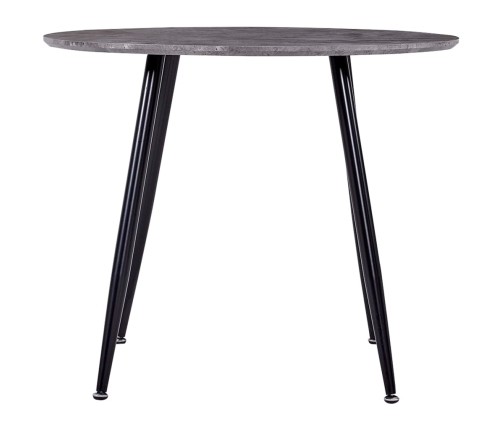 Mesa de comedor MDF gris hormigón y negro 90x73,5 cm