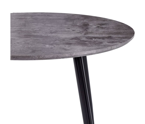 Mesa de comedor MDF gris hormigón y negro 90x73,5 cm