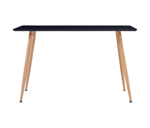 Mesa de comedor MDF negro y color roble 120x60x74 cm