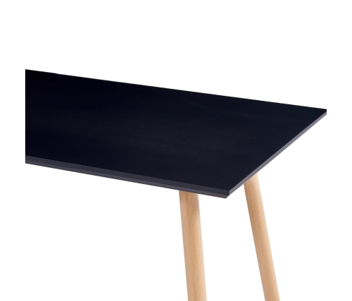 Mesa de comedor MDF negro y color roble 120x60x74 cm