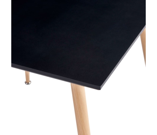 Mesa de comedor MDF negro y color roble 80,5x80,5x73 cm