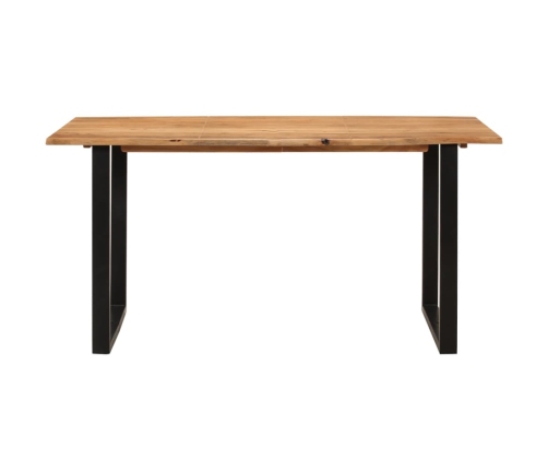 Mesa de comedor de madera maciza de acacia 154x80x76 cm