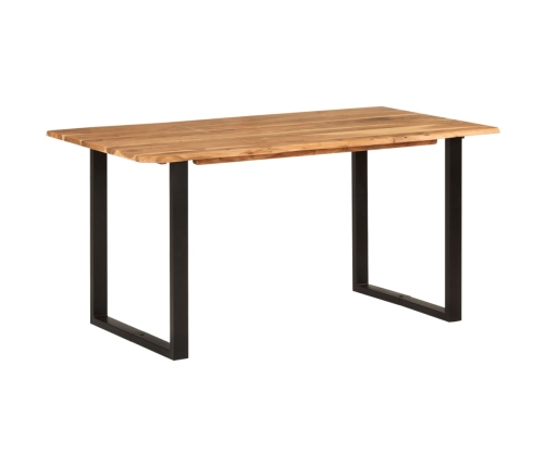 Mesa de comedor de madera maciza de acacia 154x80x76 cm