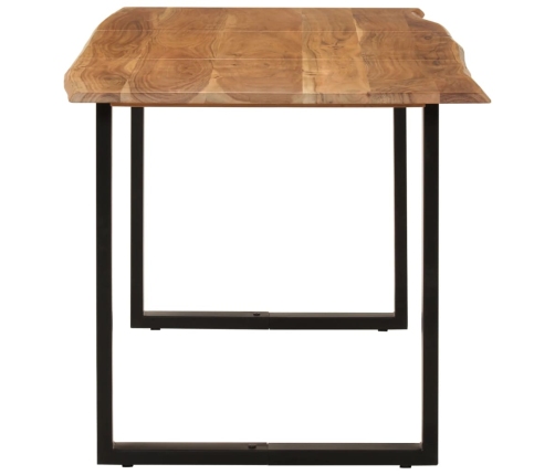 Mesa de comedor de madera maciza de acacia 154x80x76 cm