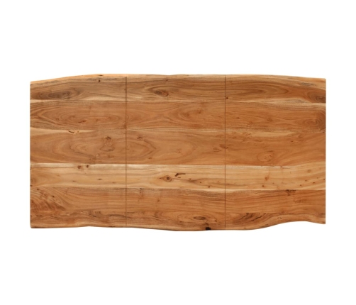 Mesa de comedor de madera maciza de acacia 154x80x76 cm