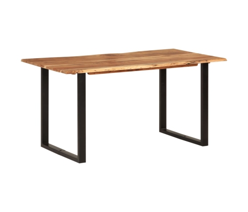 Mesa de comedor de madera maciza de acacia 154x80x76 cm