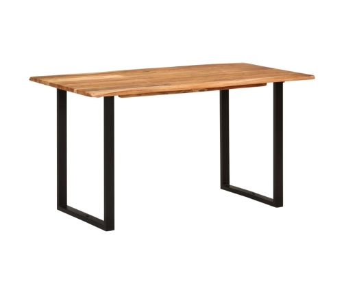 Mesa de comedor de madera maciza de acacia 140x70x76 cm