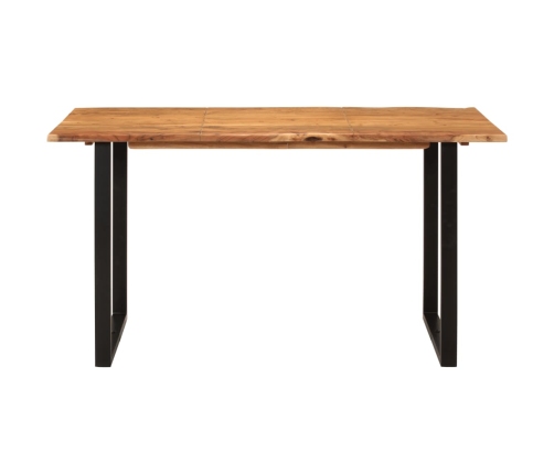 Mesa de comedor de madera maciza de acacia 140x70x76 cm