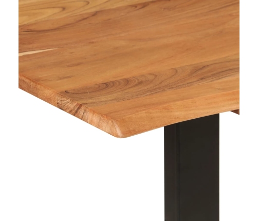 Mesa de comedor de madera maciza de acacia 140x70x76 cm