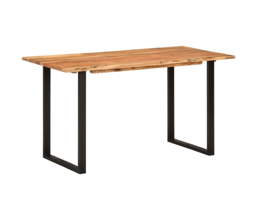 Mesa de comedor de madera maciza de acacia 140x70x76 cm