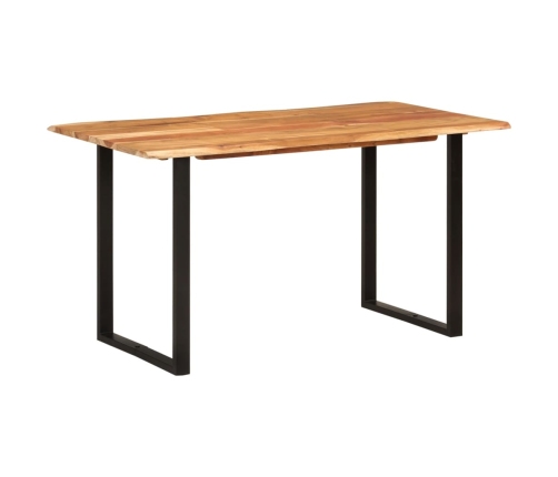 Mesa de comedor de madera maciza de acacia 140x70x76 cm