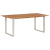 vidaXL Mesa de comedor de madera maciza de acacia 180x90x76 cm