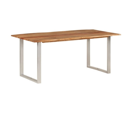 vidaXL Mesa de comedor de madera maciza de acacia 180x90x76 cm