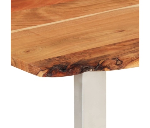 vidaXL Mesa de comedor de madera maciza de acacia 180x90x76 cm