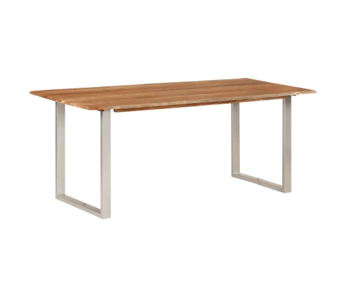 vidaXL Mesa de comedor de madera maciza de acacia 180x90x76 cm