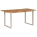 Mesa de comedor de madera maciza de acacia 154x80x76 cm