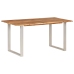 Mesa de comedor de madera maciza de acacia 154x80x76 cm