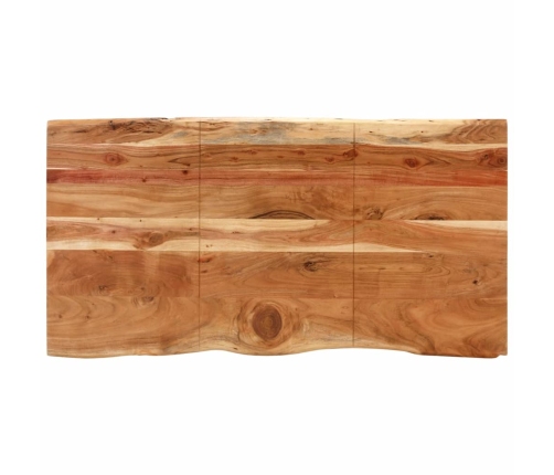 Mesa de comedor de madera maciza de acacia 154x80x76 cm