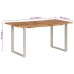 Mesa de comedor de madera maciza de acacia 154x80x76 cm