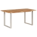 Mesa de comedor de madera maciza de acacia 154x80x76 cm