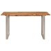 Mesa de comedor de madera maciza de acacia 140x70x76 cm