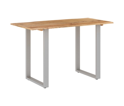 Mesa de comedor de madera maciza de acacia 118x58x76 cm