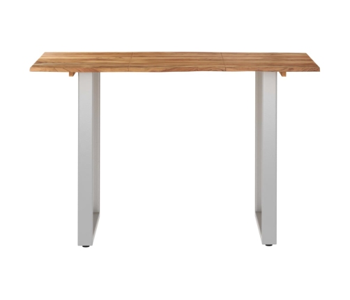 Mesa de comedor de madera maciza de acacia 118x58x76 cm