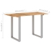 Mesa de comedor de madera maciza de acacia 118x58x76 cm