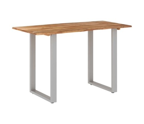 Mesa de comedor de madera maciza de acacia 118x58x76 cm