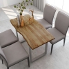 Mesa de comedor de madera maciza de acacia 118x58x76 cm