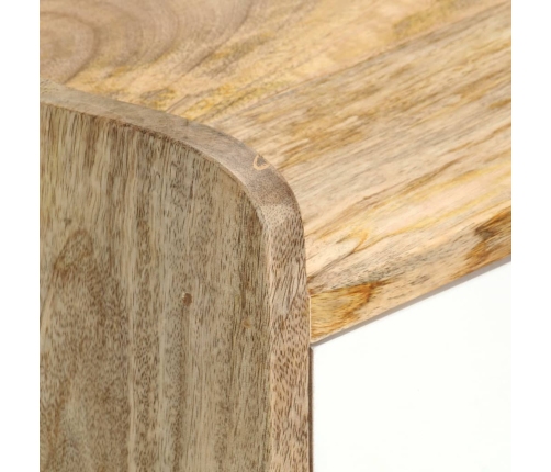 Mesita de noche de madera maciza de mango 47x35x63 cm