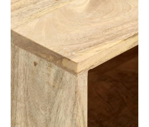 Mesa de centro de madera maciza de mango 90x50x40 cm