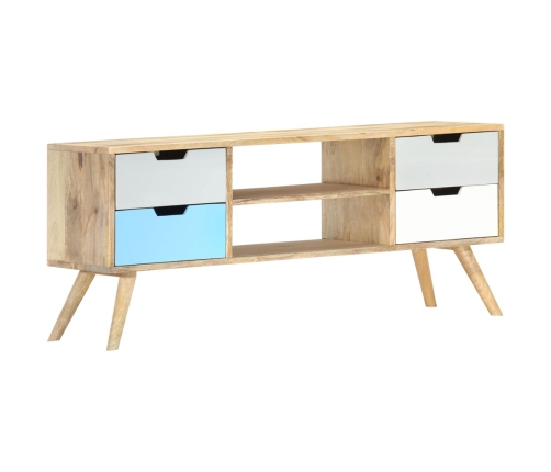 vidaXL Mueble para TV de madera maciza de mango 110x35x48 cm