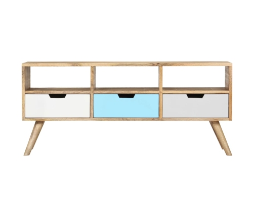 Mueble para TV de madera maciza de mango 110x35x48 cm