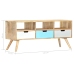 Mueble para TV de madera maciza de mango 110x35x48 cm