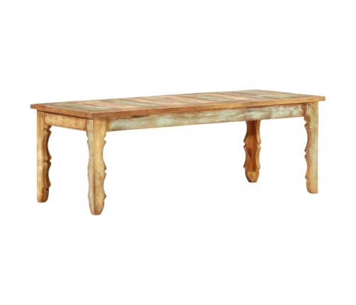 Mesa de centro de madera maciza reciclada 110x50x40 cm