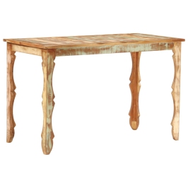 Mesa de comedor de madera maciza reciclada 120x60x76 cm