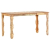 Mesa de comedor de madera maciza reciclada 140x70x76 cm