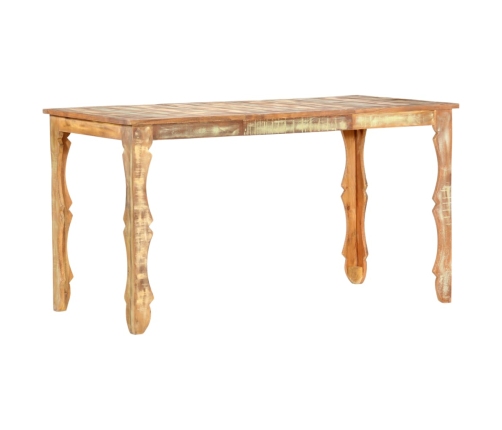 Mesa de comedor de madera maciza reciclada 140x70x76 cm