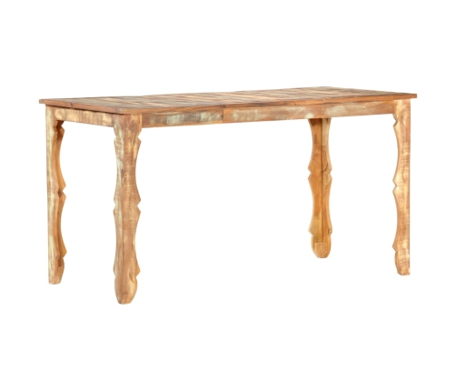 Mesa de comedor de madera maciza reciclada 140x70x76 cm