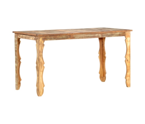 Mesa de comedor de madera maciza reciclada 140x70x76 cm