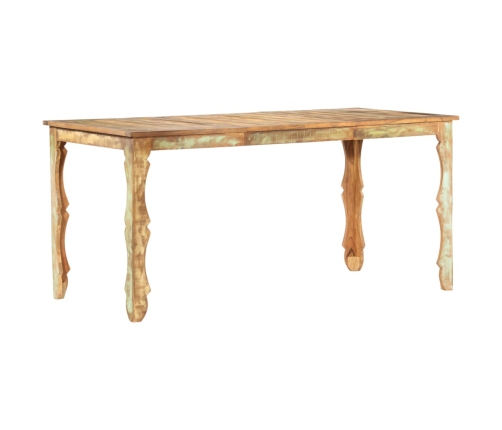 Mesa de comedor de madera maciza reciclada 160x80x76 cm